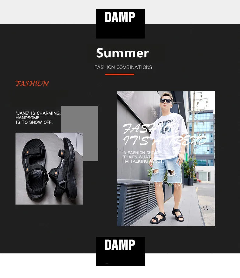 2024 New Men Breathable Mesh Sandals Summer Lightweight Outdoor Beach Sandals High Quality Comfort Non-slip Men's Casual Shoes