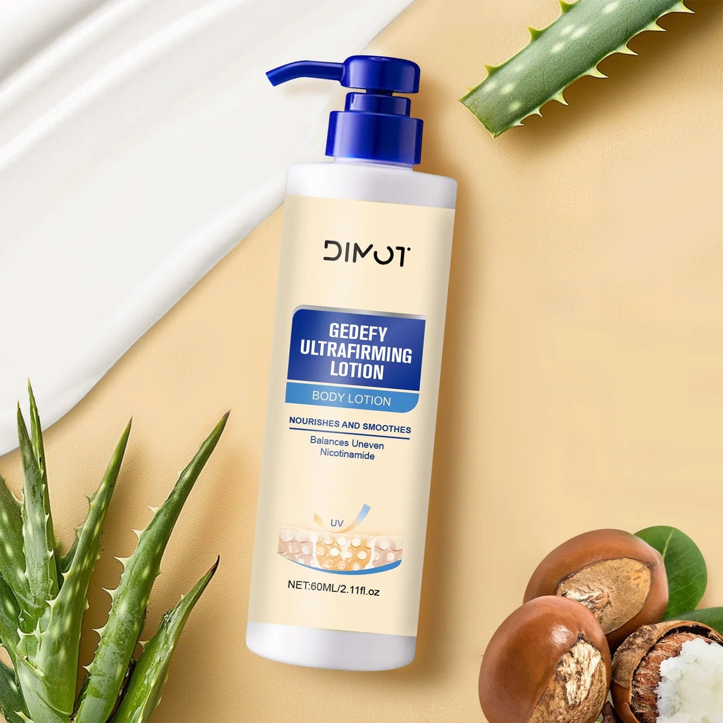 60ml Ultra Firming Body Lotion Body Moisturizer Cream Tighten Skin Reduce Wrinkles Boost Elasticity Hydration Lightening Lotion Viralgem Store