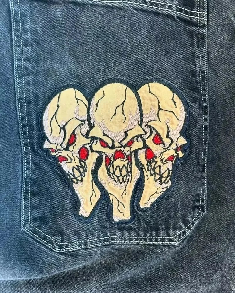 Y2K Jeans men vintage Embroidered Pattern American high quality Baggy jeans Hip Hop Harajuku streetwear men women wide leg jeans Viralgem Store