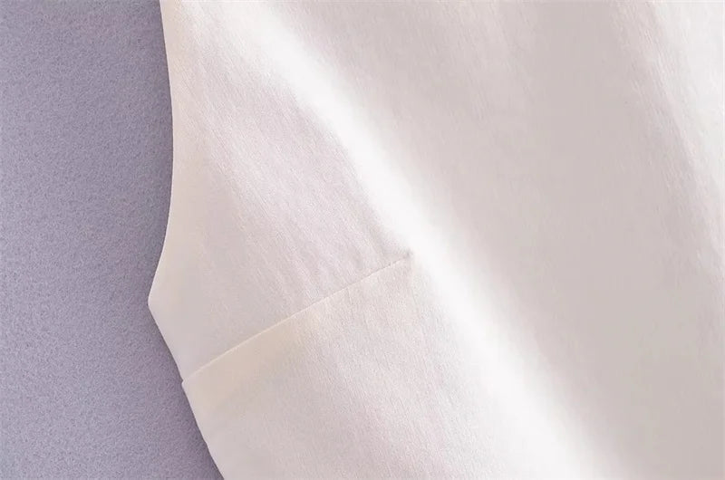 TRAF White Crop Top Woman 2024 Black Sleeveless Backless Top With Straps Sexy Tops Woman Party Summer Women's Evening Top Viralgem Store