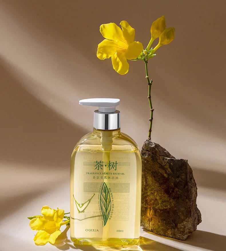 330ml Tea Tree Shower Oil Brightening Body Wash Even Out Skin Tone, Reduce Dark Spots, Skin Radiance, Body Shower Gel Whitening