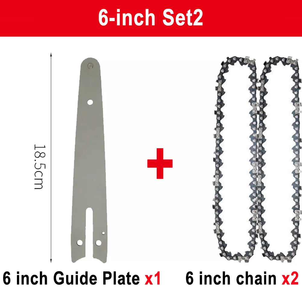 4/6/8/10 Inch 1/4 Chainsaw Chain Guide Portable Electric Saw Mini Chainsaw Logging Saw Blade Pruning Chain Saw Chain Accessories