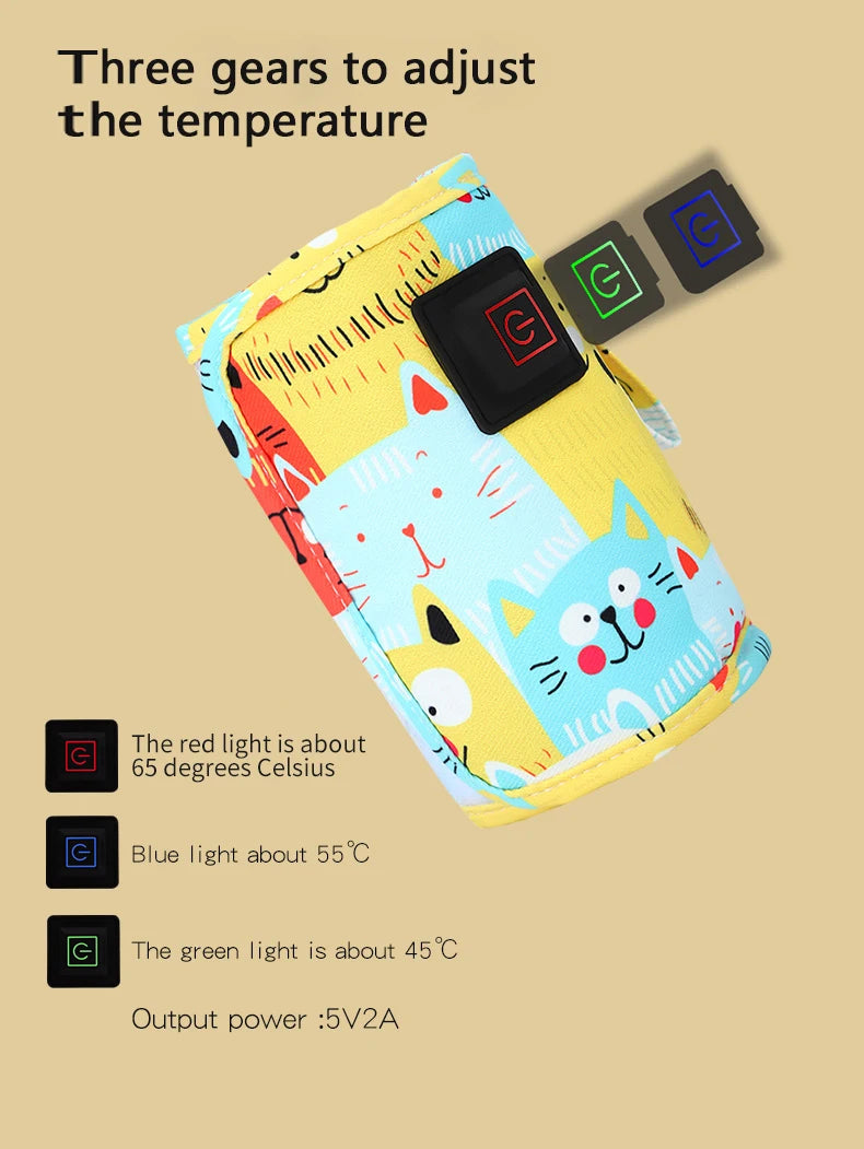 USB Milk Water Warmer, Travel Stroller Insulated Bag, Nursing Bottle Heater, Portable Bottle Feeding Warmer, Christmas, Hallowee Viralgem Store