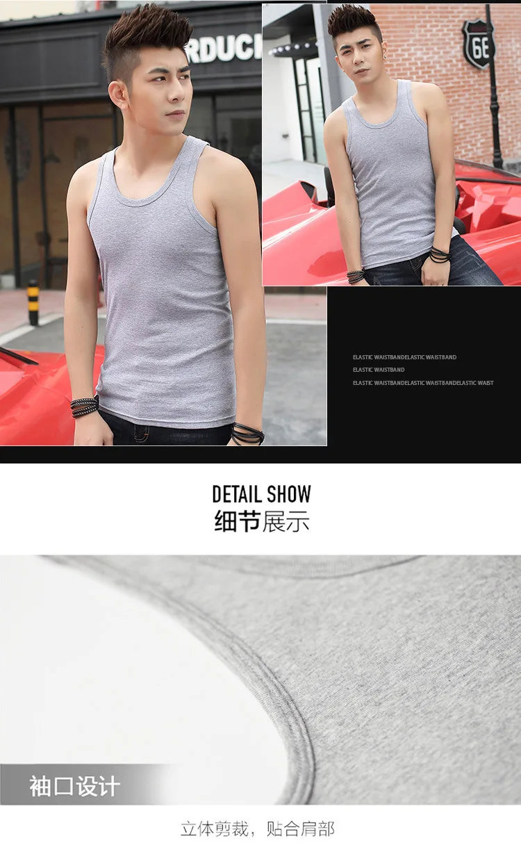 3Pcs Tank Top Casual Men Bodybuilding Clothing Fitness Mens Sleeveless Gyms Vests Cotton Singlets Muscle Tops Plus Size XXXL 4XL
