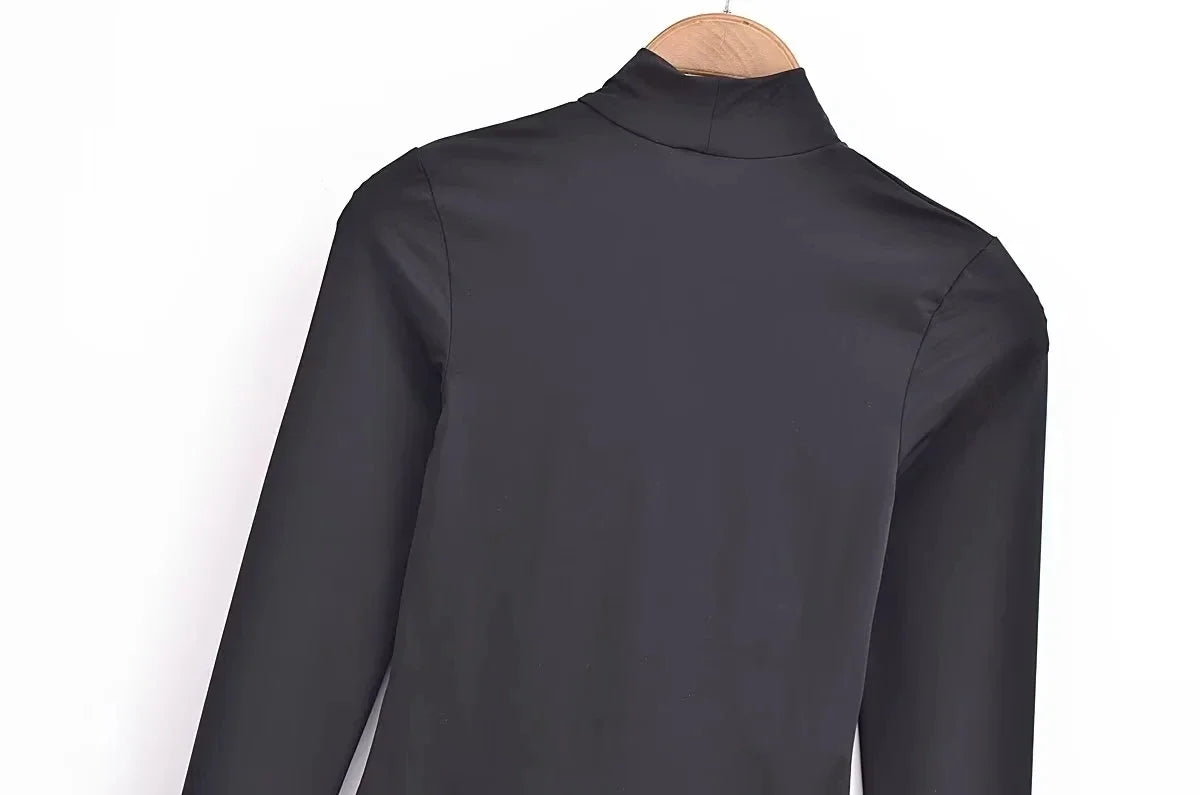 TRAF 2024 Women's Long Sleeve Body High Neck Lingeries Bodysuit Woman Basic Bodysuit Tops For Women Elegant Women's Bodys