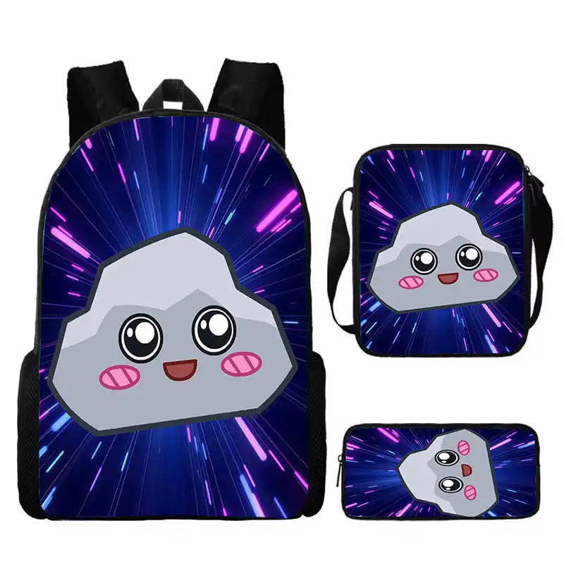 3Pcs Set LankyBox School Backpack with Shoulder Bags Pencil Case ,Cartoon Anime Games School Bags for Girls Boys  Kid Best Gift Viralgem Store
