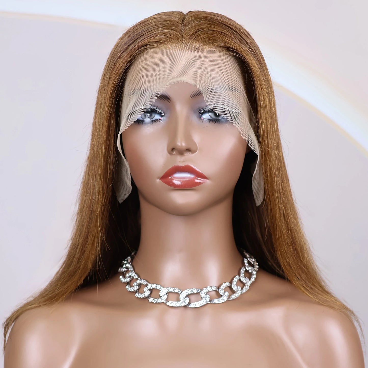 16Inch Chocolate Brown Straight Bob Wig 13X4 Lace Frontal Wig Natural Hairline Lace Front  Short Wig Human Hair 100% Pre Plucked Viralgem Store