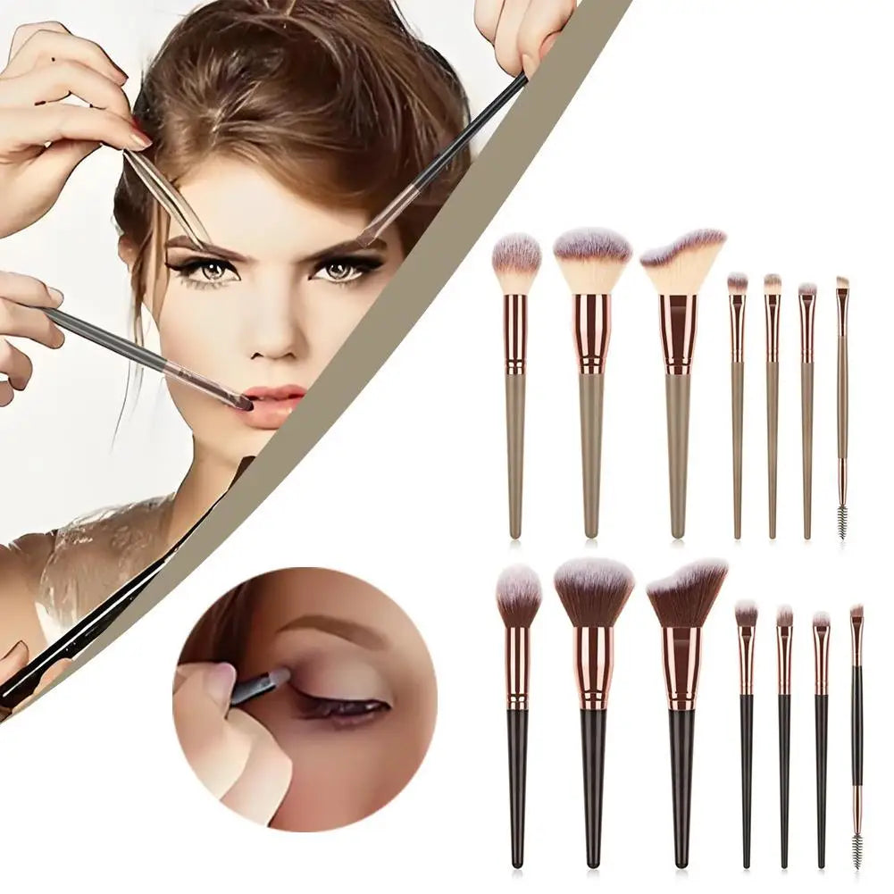 7PCS Professional Makeup Brush Set Blush Brush Eye Shadows Powder Blush Foundation Conceale Soft Fluffy Beauty Tools Makeup Tool Viralgem Store