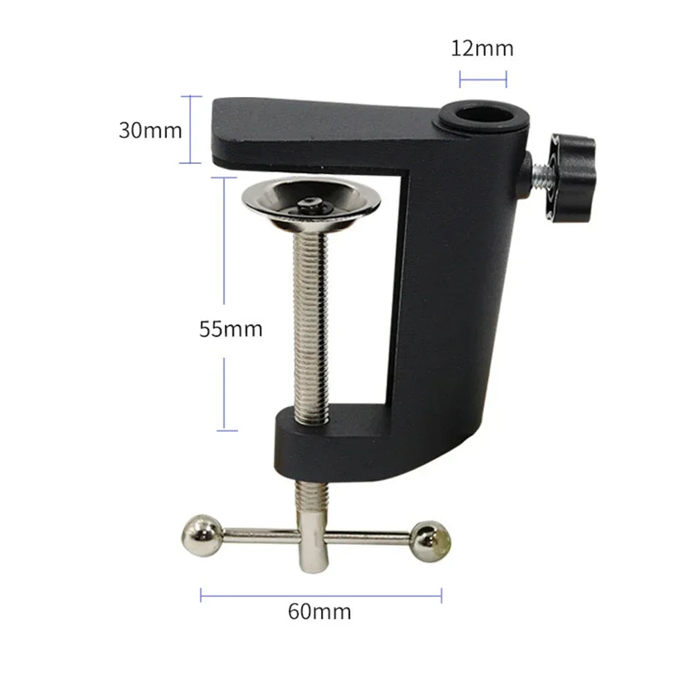 Table Mount Clamp Clip Aluminum Alloy Base Desk Lamp C-Shaped Clamp Bracket Desktop Fixed Bracket Clamp Microphone Stand Bracket Viralgem Store