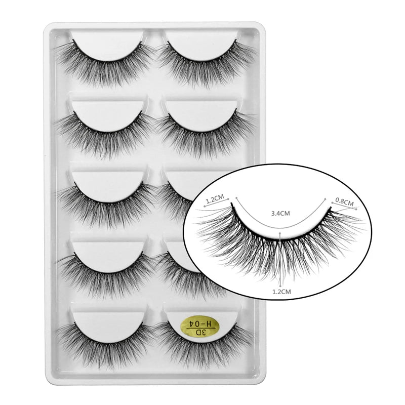5 Pairs 3D Mink False Eyelashes h13, Soft Eyelash Extension Natural Eyelashes makeup Lashes Wholesale G800, G806 Viralgem Store