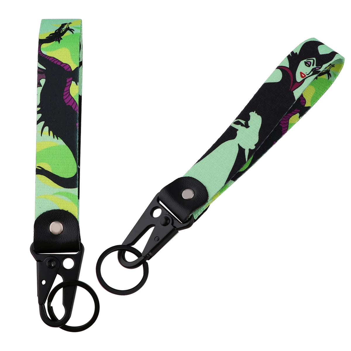 YQ1385 Stitch Eagle Beak Keychain Lanyard Yoda Keyrings Venom Short Keychain Strap Car Keys Bags Pendant Holder Fans Gift