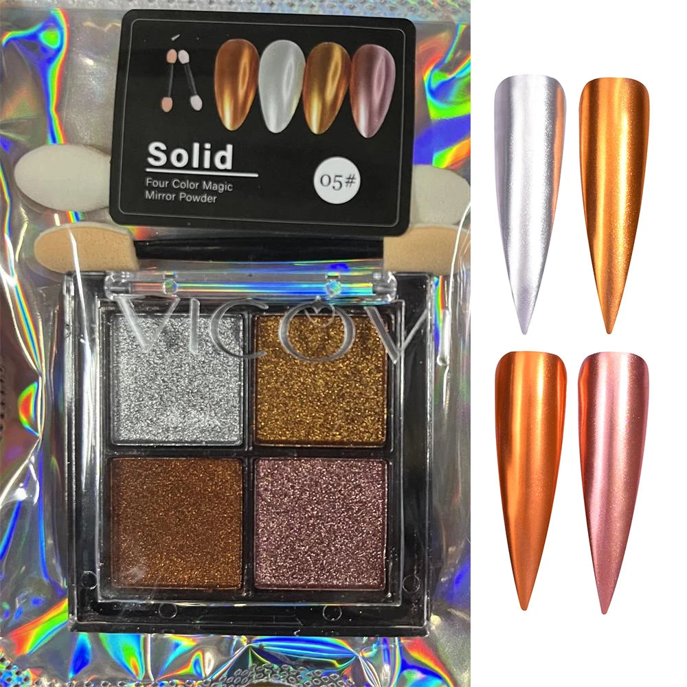 1 Box Mirror Glitter Powder Nail Decoration Metallic Chrome Nail Powder Set Y2K Rubbing Glitter Pigment Flakes Manicure Accessor