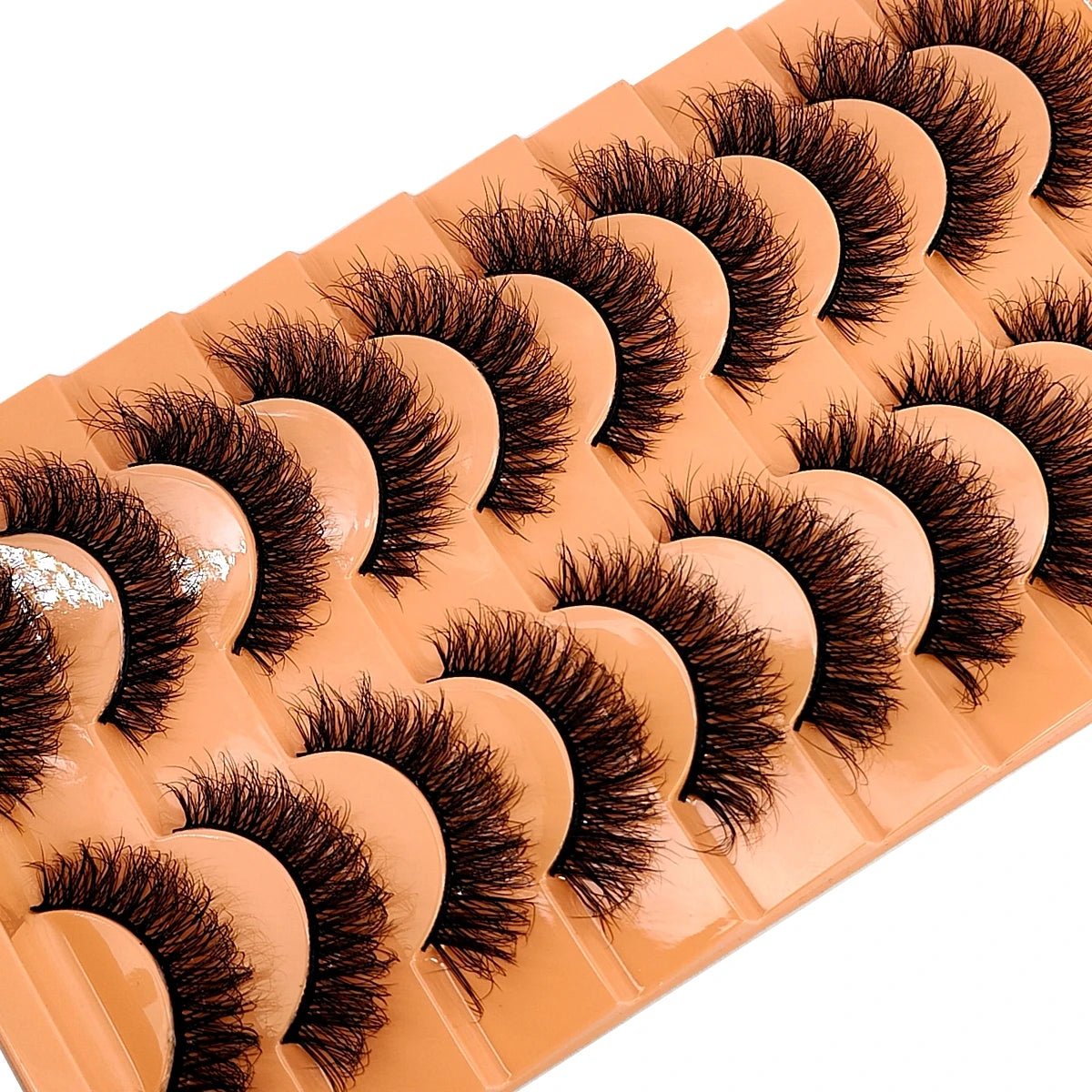 10 Pairs 3D Faux Mink Lashes Fluffy Soft Beauty Wispy Natural Short False Eyelashes Curly lashes Makeup Classic Thick eyelashes