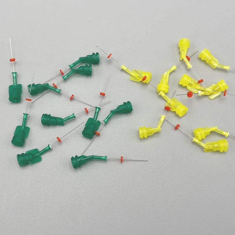 50Pcs Dental Endodontic Endo Irrigation Needle Tip Syringe Irrigator Disposable Root Canal Syringe Tips 30GA Double Side Hole