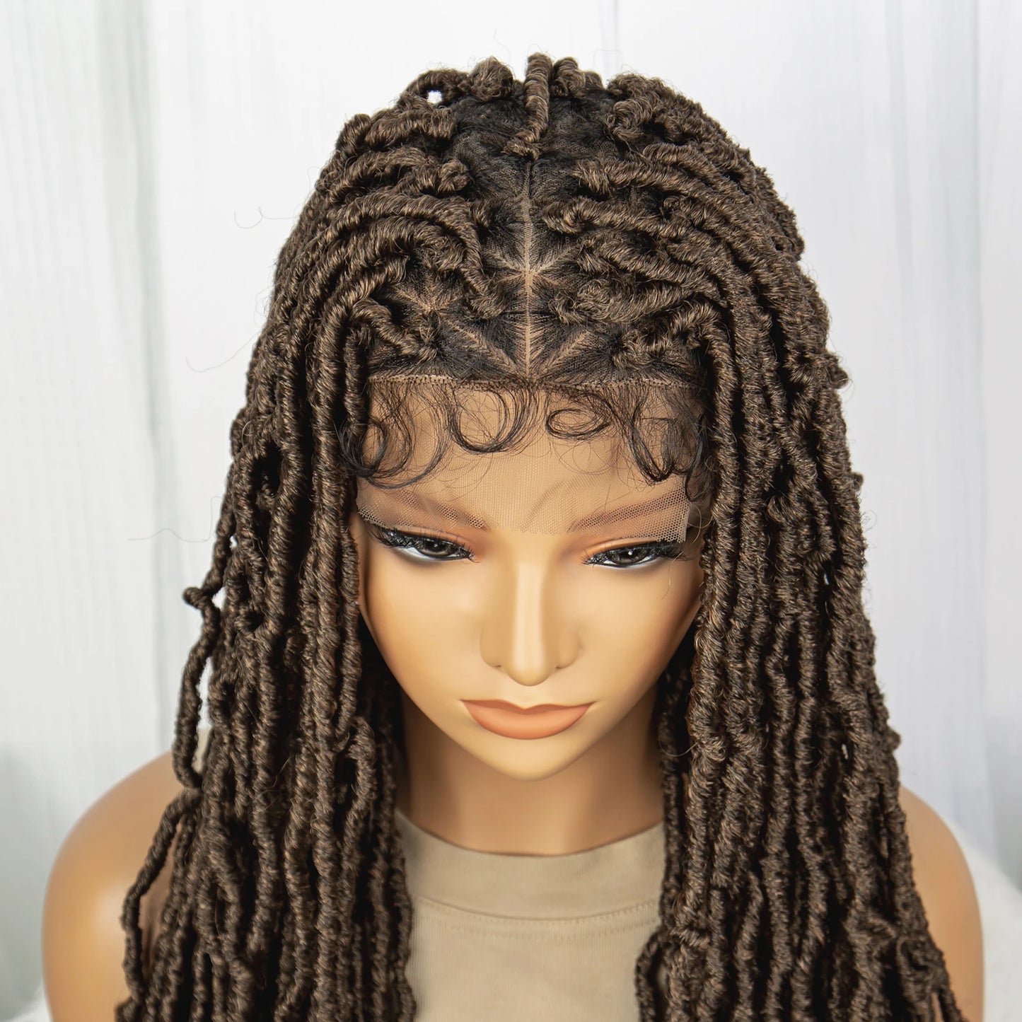 Synthetic Dreadlock Braided Wigs with Baby Hair Full Lace Braids Wigs Knotless Wigs Lace Wigs for Women Twisted Braids Wig