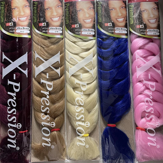 82 Inch Jumbo Braiding Hair Synthetic Xpression Braids Crochet Hair Extensions 165g  Pre Stretched Braid Wholesale For Women