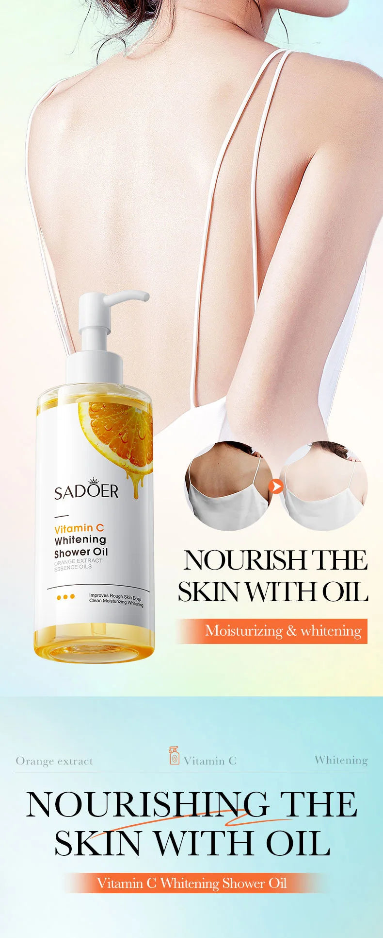 250Ml Vitamin C Whitening Cleansing Body Wash Whitening Shower Oils Beauty Health Body Cleansers Viralgem Store