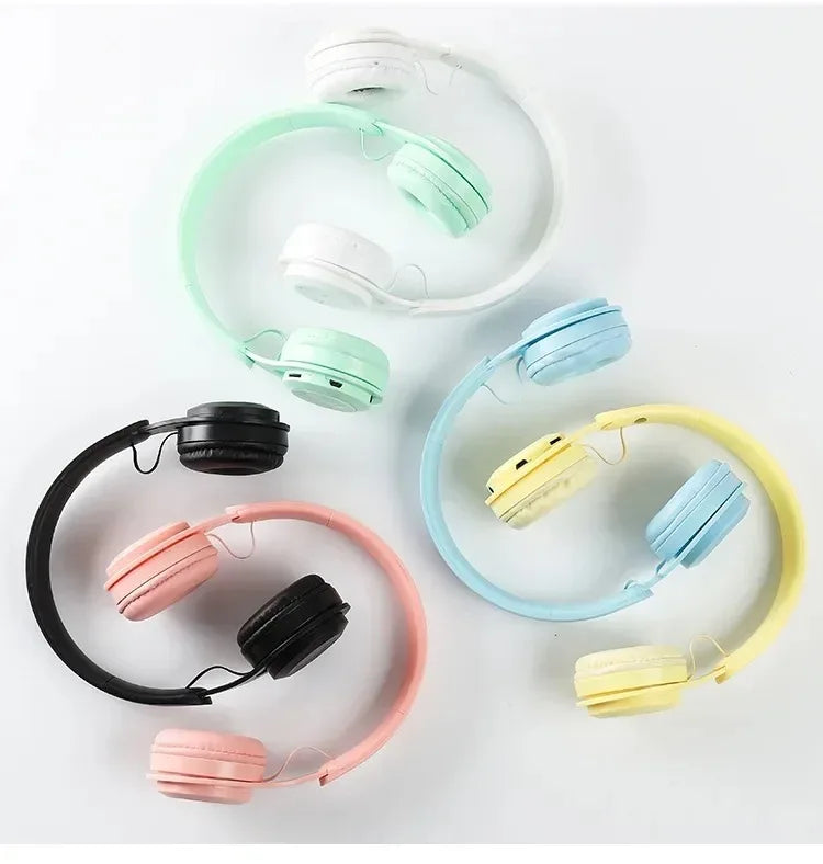 Y08 Macaron Wireless Bluetooth Headphones With Microphone Wired Earphones Gaming Headset Gamer Mp3 Players Choice Kids Gifts Viralgem Store