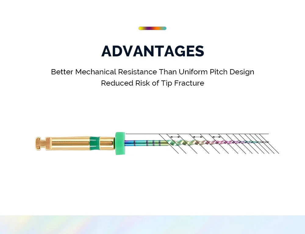 6 Pcs/Box Dental Rotary M3 Rainbow Files Thermal Activation Accessories Endodontic For Root Canal Files Cleaning Dentist Use