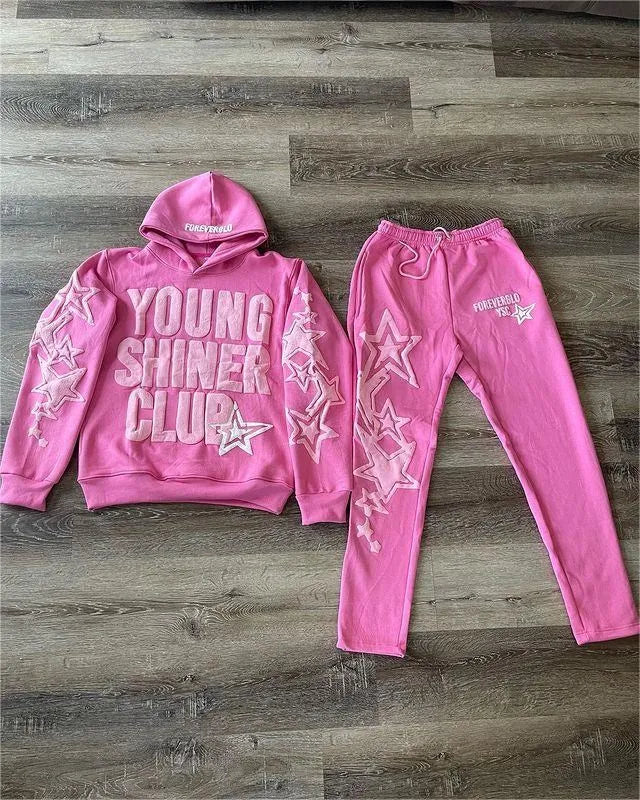 Y2K Streetwear Hoodie Sweatshirt Funny Star Letter Graphic Hoodie Harajuku Anime Hooded Pullover Hip Hop Hipster Suit Women Men