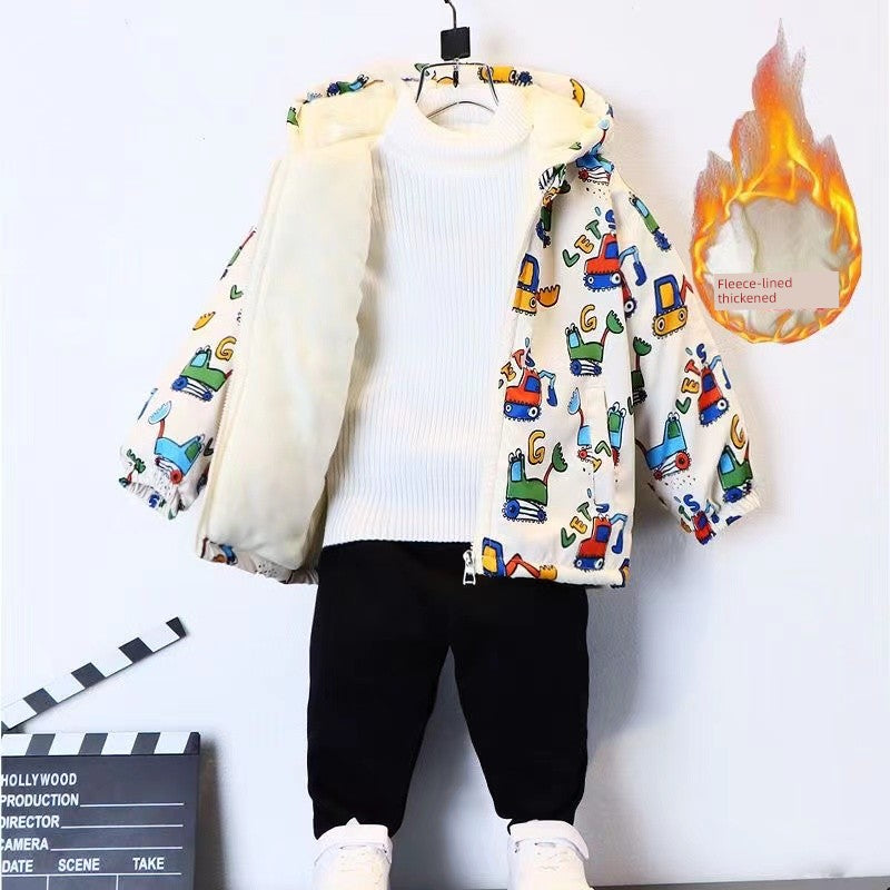 Spring and Autumn Children's K-style Zipper Hoodie Baby Outwear