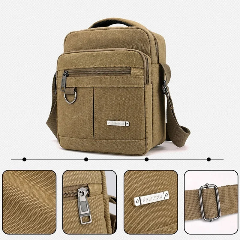 2022 New Men Canvas Shoulder Bag Casual Travel Men's Crossbody Bag Luxury Men Messenger Bags Satchel Handbags Tote