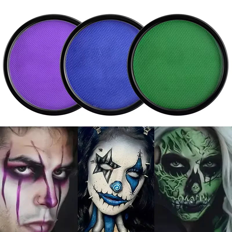 30G Water Solubility Monochromatic Body Paint Black And White Makeup Face Paint Halloween Party Waterproof Makeup Body Painting