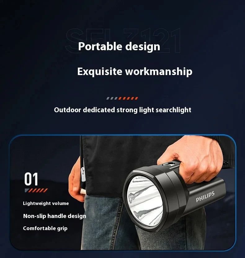 2025 New Philips SFL3121 USB Rechargeable Flashlight, Outdoor Search and Rescue, Rescue Operations, Emergency Rescue Flashlight Viralgem Store