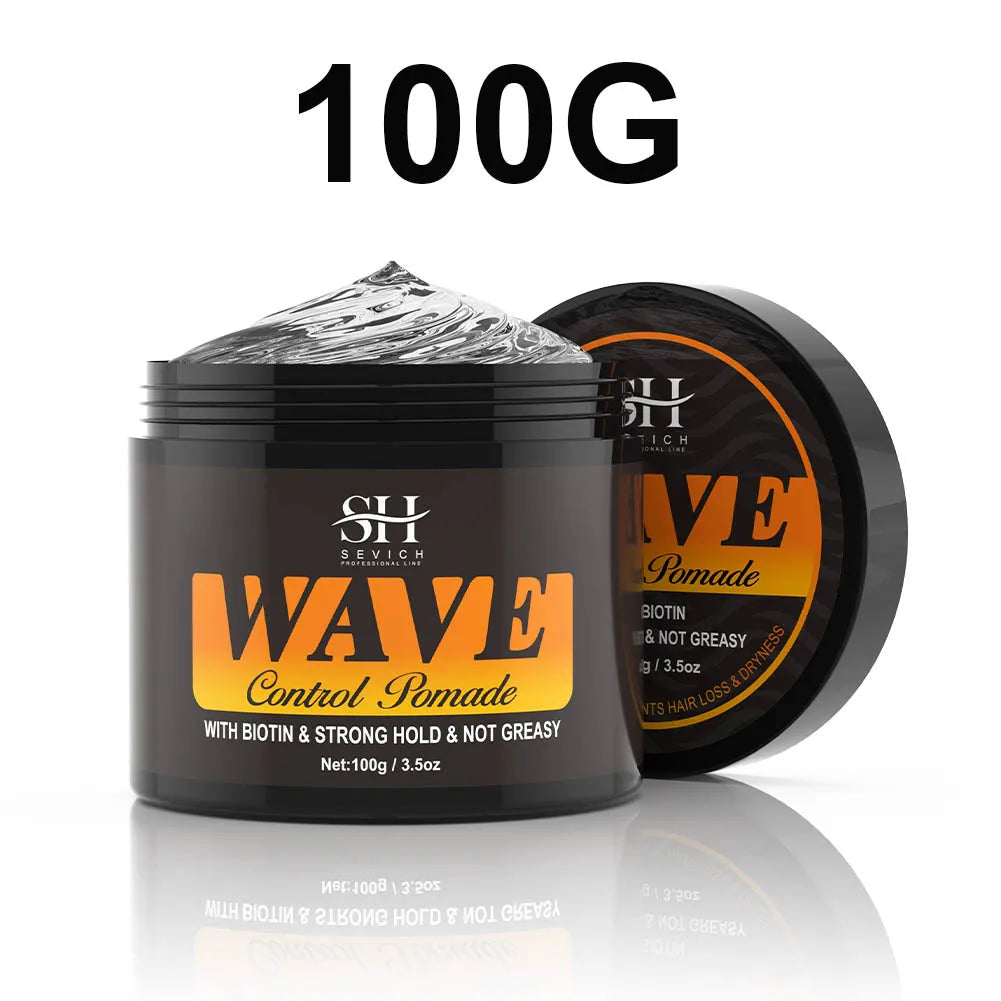 360 Wave Hair Wax Shampoo Kit Edge Control Gel Pomade Curly Hair Cream for African Men Grease Layered Style With Brush Tool Viralgem Store