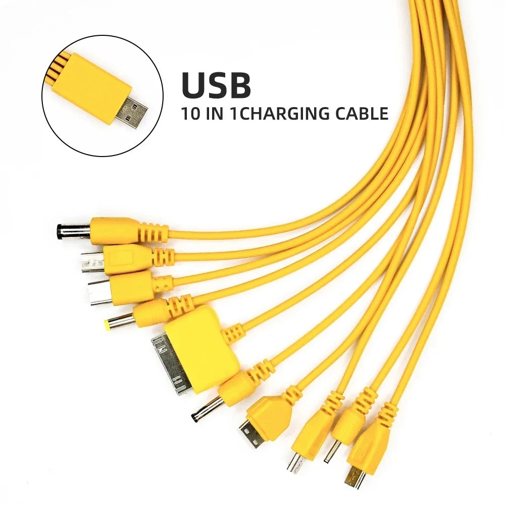 10 in 1 Universal USB Cable Multi Charging Cable Compatible with Multiple Cell Phone Blutooth Earphone Speaker MP3 Player & More Viralgem Store
