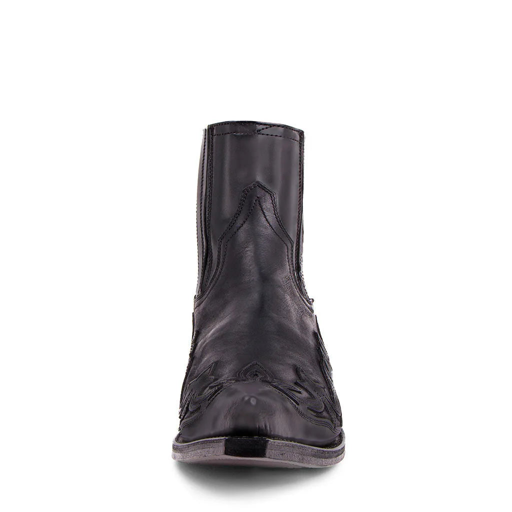 2024 Men's Western Cowboy Boots For Men Women Leather Ankle Boots Man Retro Embroidery Design Pointed Toe Shoes Plus Size 48