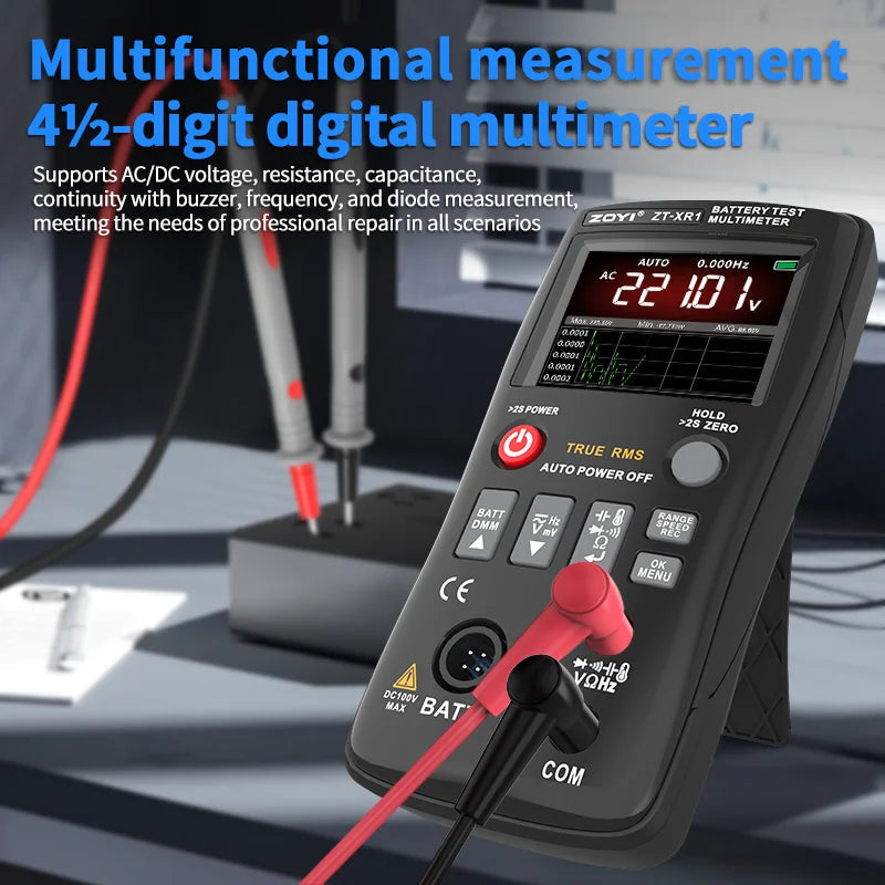 ZOYI ZT-XR1 4.5-Inch Professional Multimeter+Battery Internal Resistance Tester (True Value Version) All-In-One! Viralgem Store
