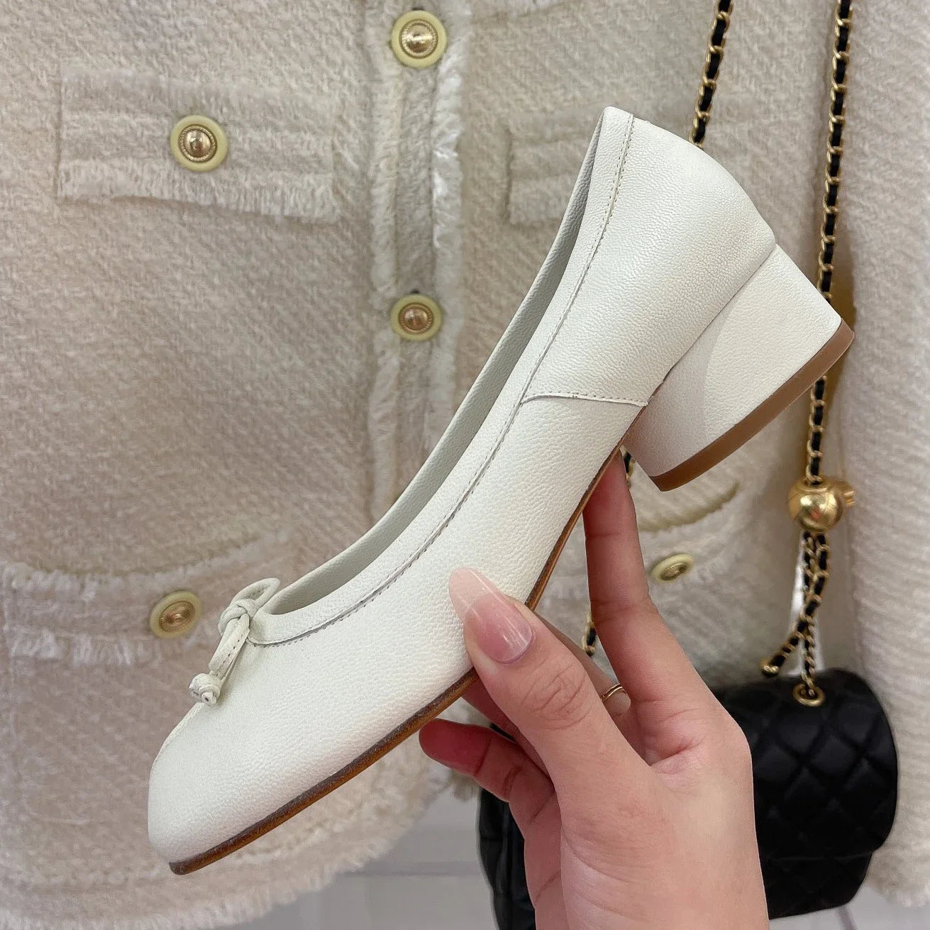 2025 Tabis Shoes Split Toe Ballet Flats Plus Size 43 Women Mary Janes Low Heel Black Leather Ballerinas Zapatos Mujer mocasines Viralgem Store