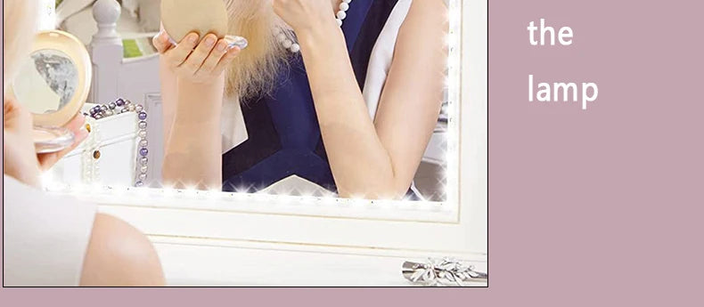 5M Led Vanity Mirror Lights Kit Dimmable Makeup Light Bathroom Mirror Lights USB LED Strip Lights Dressing Table Make Up Lamp