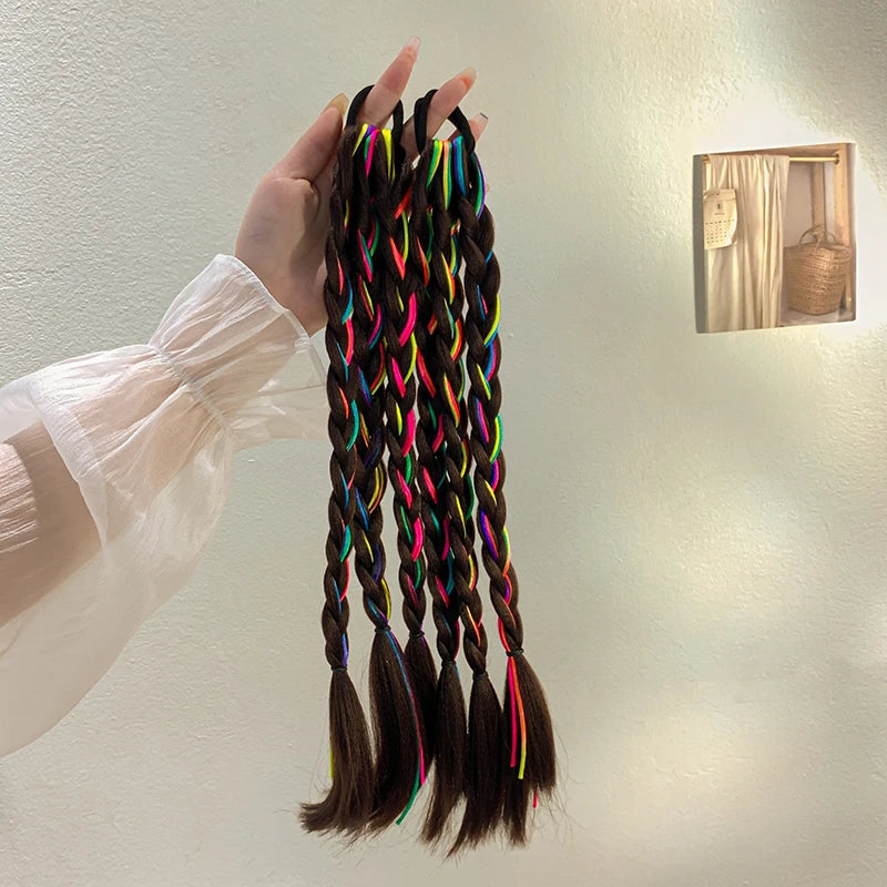 AISHG 1Pcs Synthetic Bubble Twist Ponytail For Women Elastic Twist Braid Rope Rubber Band Natural Lantern Girls Hair Accessories