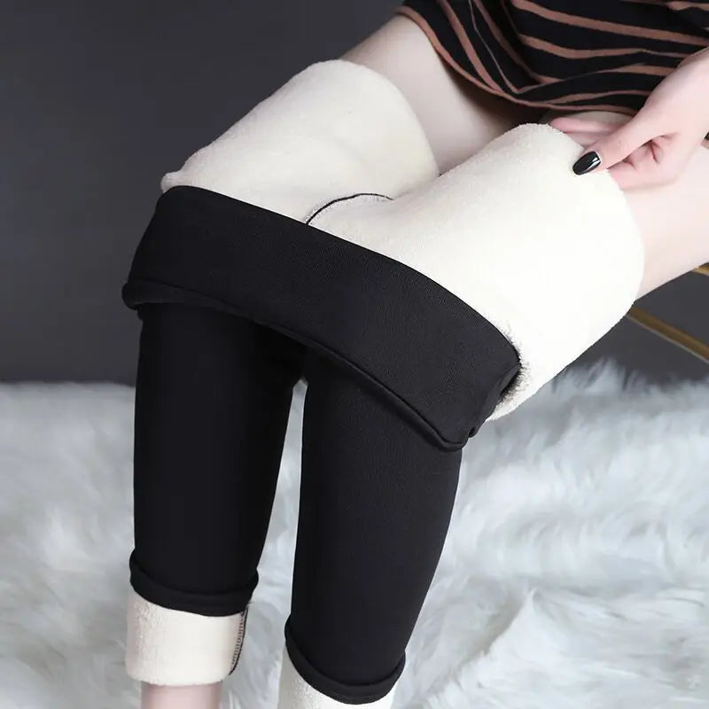 Women Thermal Leggings Winter Warm Sexy Elastic Translucent Pantyhose Female Fleece Thermal High Waist Slim Thicken Tight Pants Viralgem Store