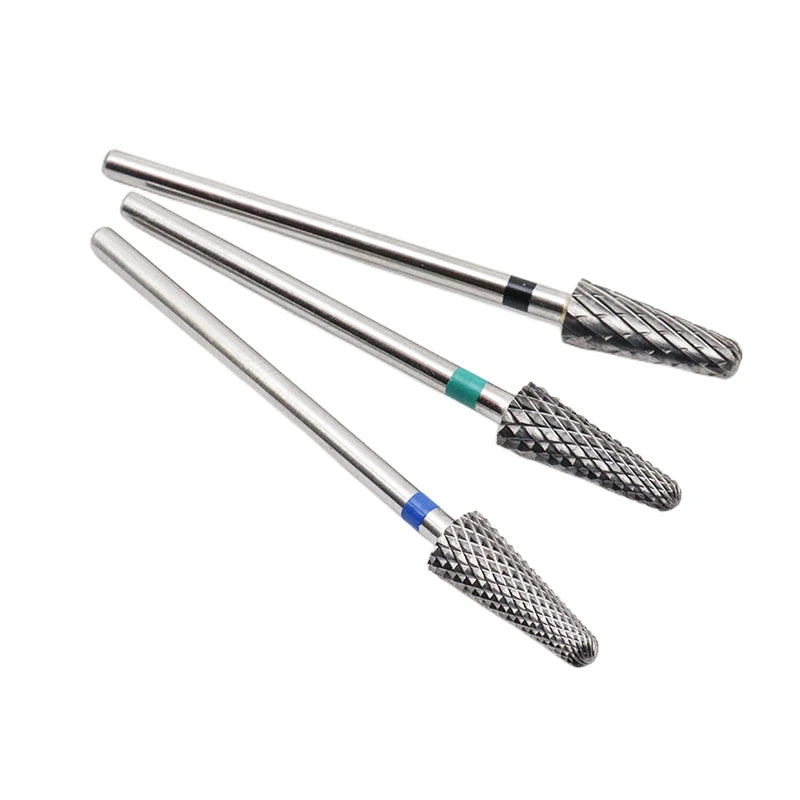 5mm Cone Carbide Nail Drill Bit 3/32" Milling Cutter For Manicure Rotary Burr Nail Bits Electric Drill Accessories Tool
