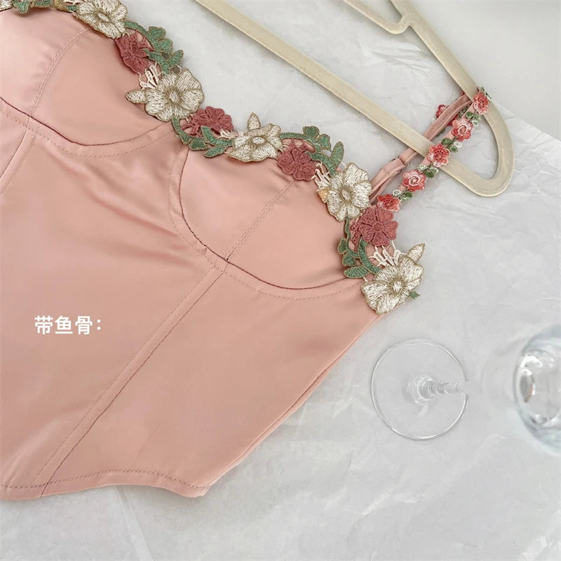 Women's Pink Skirt Sets Vintage Long Skirt Off Shoulder Lace Crop Top Y2k Korean Elegant 2000s New Matching Sets Clothes Summer