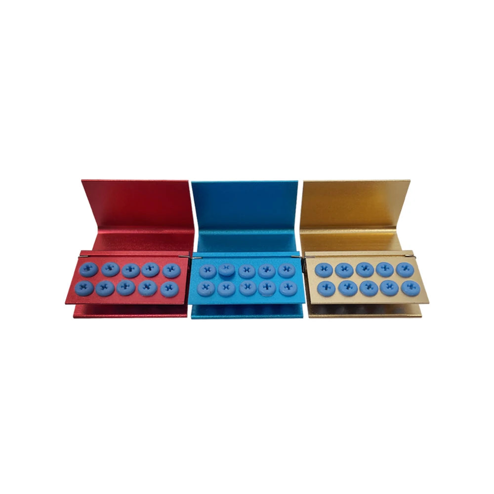 10 Holes Dental Burs Holder Block Case For High Speed Burs& Low Speed Burs Autoclave Sterilizer Burs Organizer Case