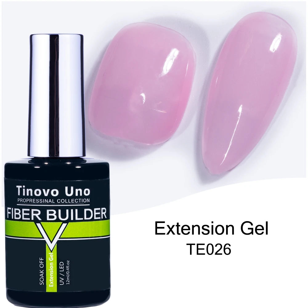 Tinovo Uno 41 Colors Builder Nail Gel in A Bottle Fiber Gel for Extensions Semi Permanent UV Building Poly Acrylic Nails Liquid