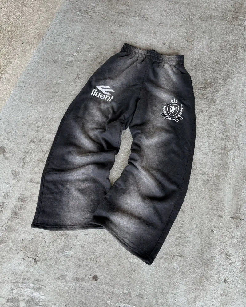 Winter Street vintage alphabet Embroidery hoodie for men y2k Goth Harajuku fashion suit for men couple casual loose tracksuit Viralgem Store