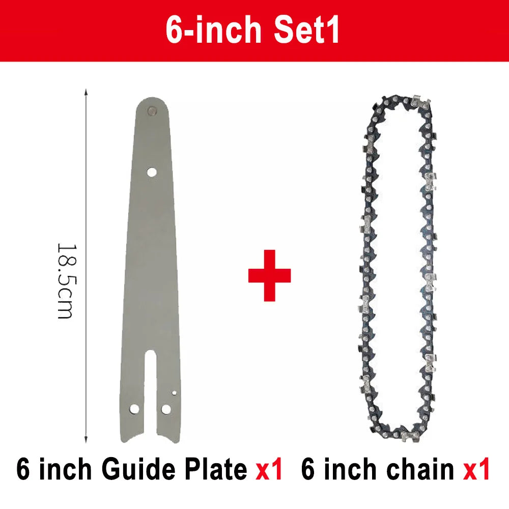 4/6/8/10 Inch 1/4 Chainsaw Chain Guide Portable Electric Saw Mini Chainsaw Logging Saw Blade Pruning Chain Saw Chain Accessories