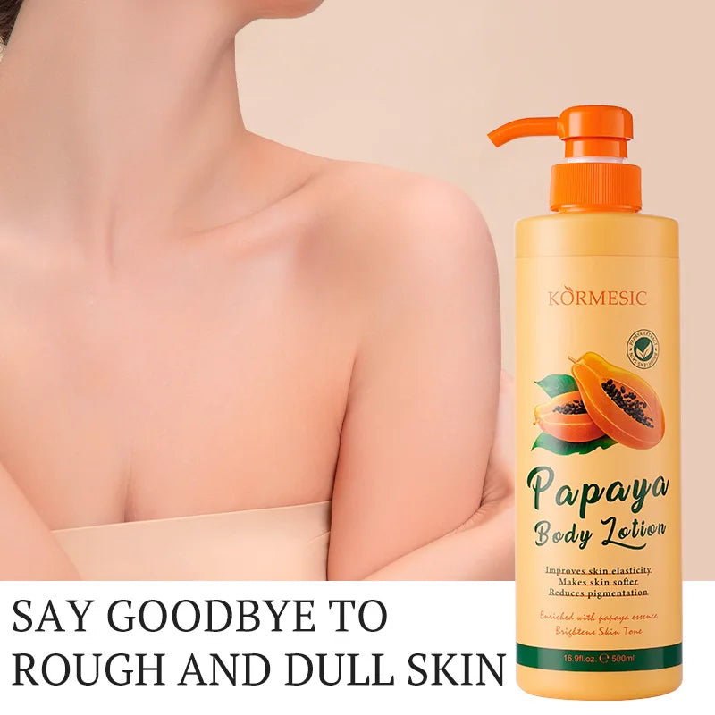 500ML KORMESIC Papaya Body Lotion Cream Moisturising Exfoliating Leg Arm Nourishing Anti Smooth Skin Care Viralgem Store
