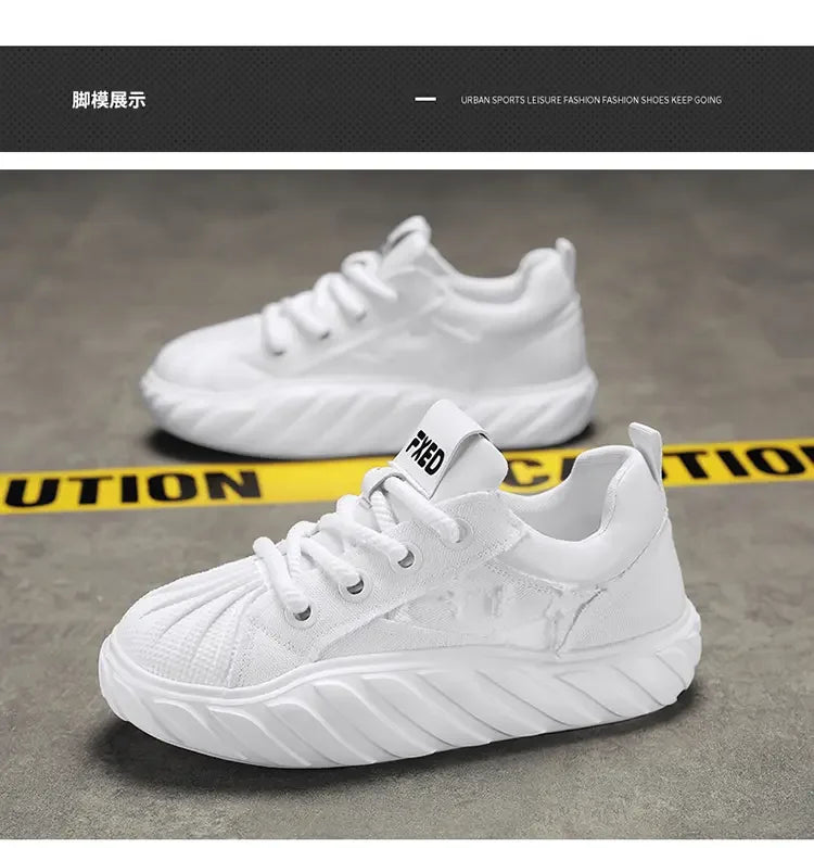 2023 Fashion Breathable Mens Thick Bottom Skate Shoes Outdoor Student Sneakers Sport Running Heighten Trend Comfortable Designer