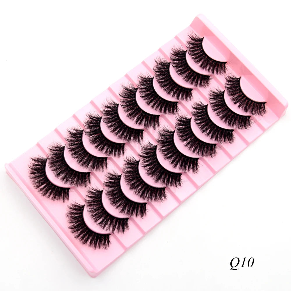 Visofree 3/10 Pairs Faux Mink Lashes Make Up Eyelashes Thick False Cils Natural Eyelash Extension Hand Made Fake Eyelashes Q03