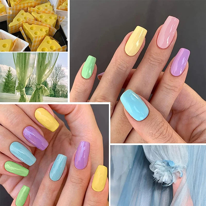 YOKEFELLOW  Pastel Gel Nail Polish Set 6 Colors Spring Summer Macaron Gel Nail Kit Soak Off Nail Art DIY Manicure Gift for Girl Viralgem Store
