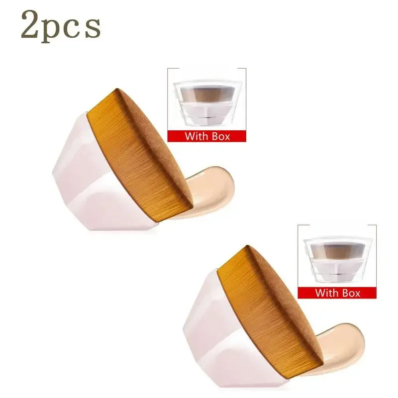 1-5pcs Hexagonal Makeup Brush, Flawless Foundation Make-Up Brush, Suitable For Liquid Makeup Brush Set, Women'S Soft Cosmetics Viralgem Store