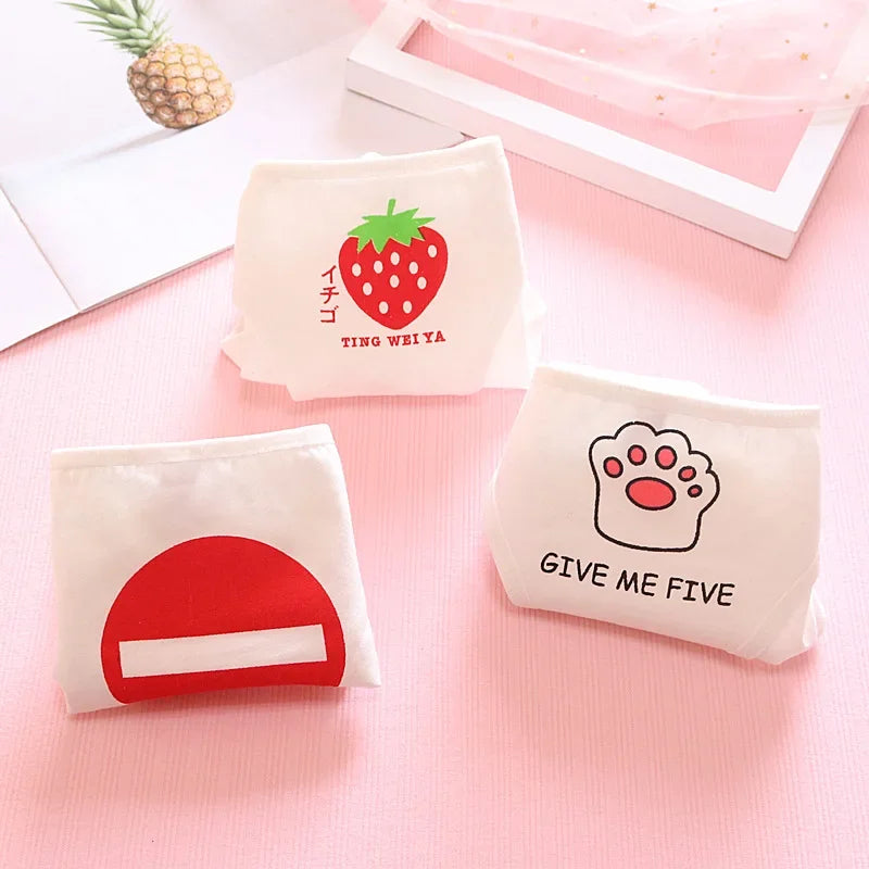 SP&CITY Young Girls Student Cute Underwear Women Japan Lace Up Cotton Panties Funny Hollow Out Seamless Briefs Female Lingerie