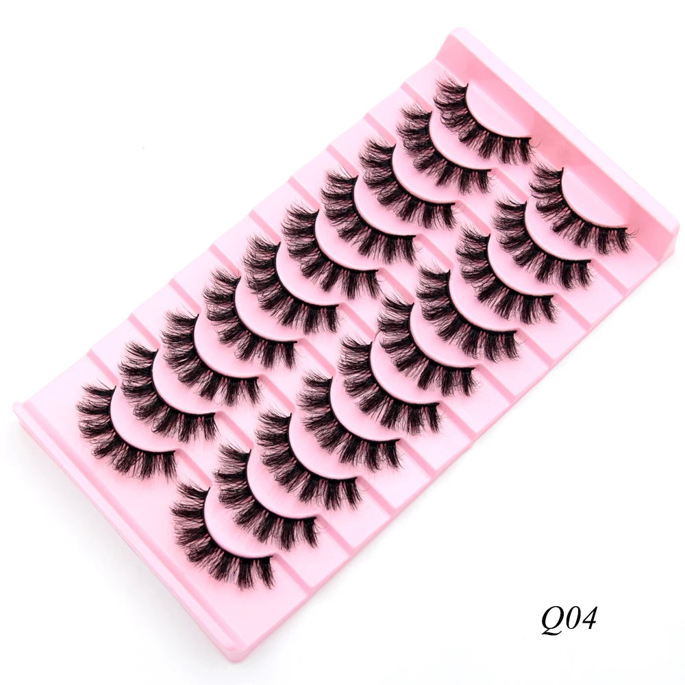 Visofree 3/10 Pairs Faux Mink Lashes Make Up Eyelashes Thick False Cils Natural Eyelash Extension Hand Made Fake Eyelashes Q03