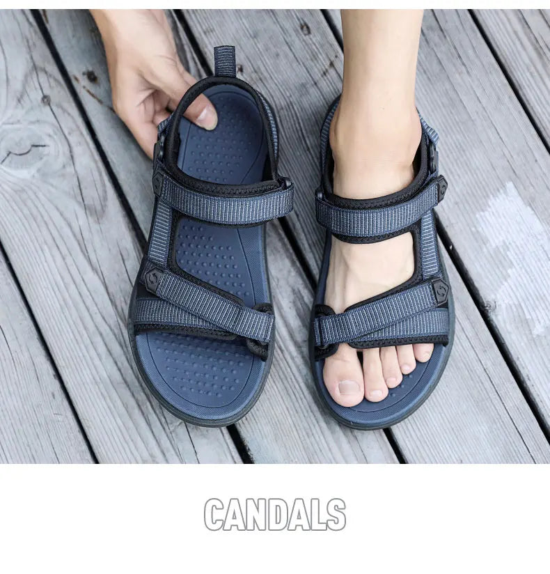 Vanmie Sandal Men 2023 Summer Sandals for Men Leisure Beach Sandals Male Summer Shoes Lightweight Outdoor Casual Shoes